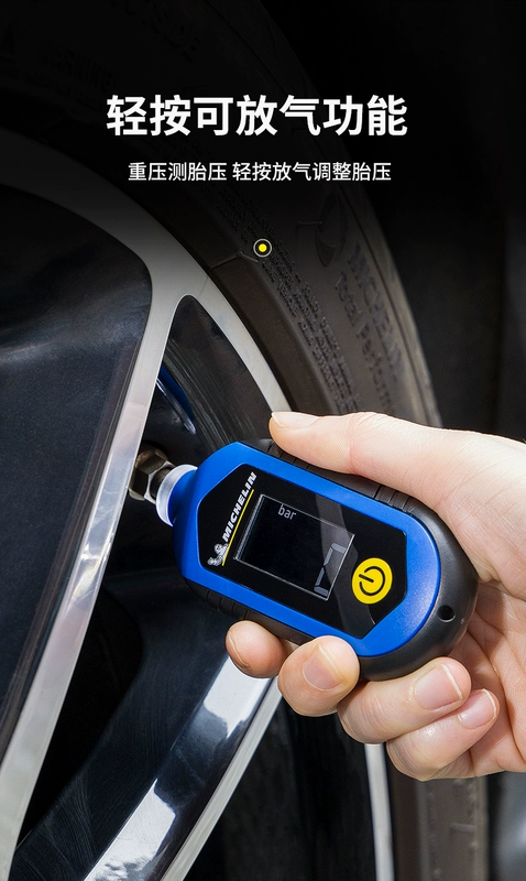 Đồng hồ đo áp suất lốp Michelin Đồng hồ đo áp suất lốp bơm hơi chính xác cao đếm áp suất lốp ô tô hiển thị đo áp suất điện tử đo áp suất lốp ô tô