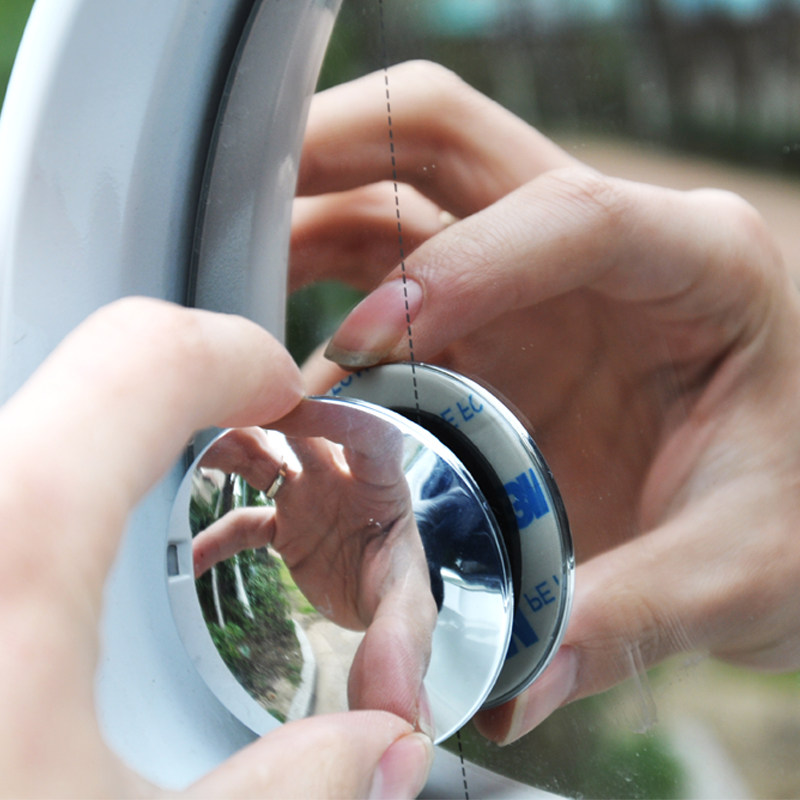 YooCar Small Round Mirror Rear Mirror Blind Spot Assisted Rearview Mirror Wide-angle Lens Big View Rear View Aided Mirror y-001