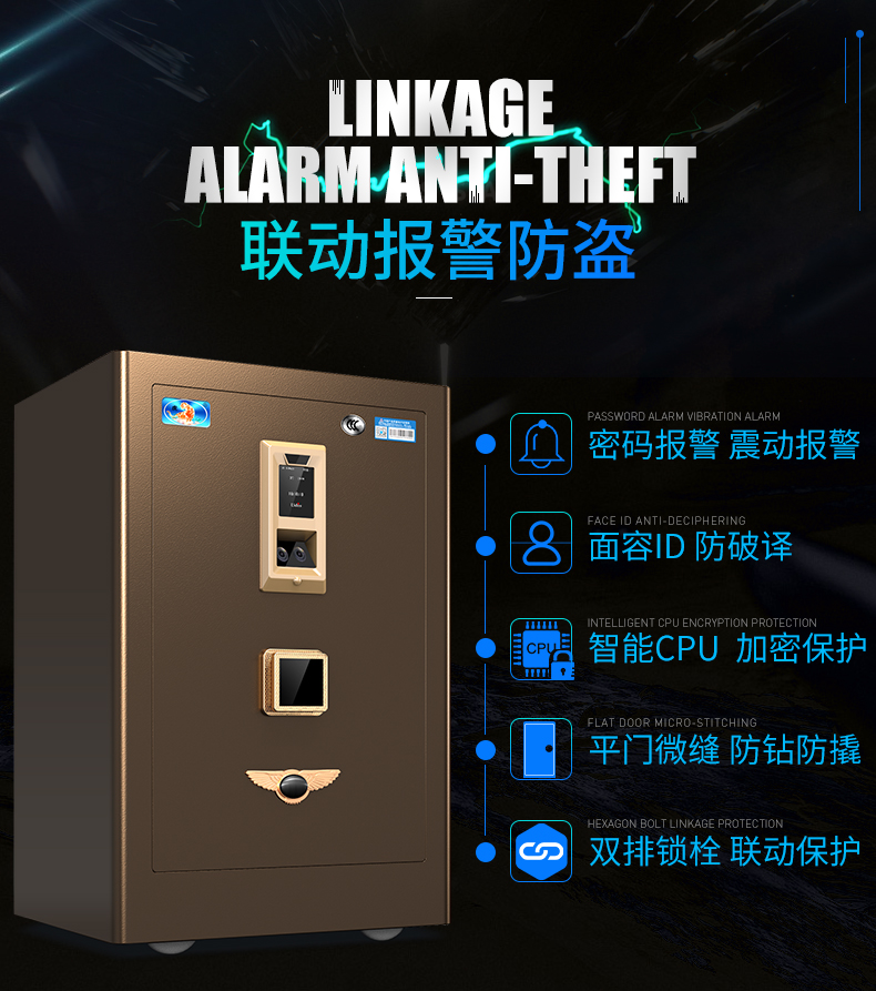 Bàn chải nhận dạng mặt hổ an toàn nhà lớn 1 m 3ccc chứng nhận mật khẩu chống trộm an toàn 60/80 - Két an toàn
