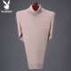 Playboy Áo len cashmere 100% nguyên chất nam mùa đông dày cổ tròn áo len trung niên áo len ấm áp - Áo len