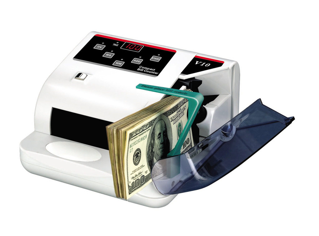 Henli V10 Multinational Banknote Mini-Small-Point Press Machine Portable Commercial Point Machine Purple Light Watermark Detector