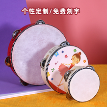 Childrens performance tambourine professional percussion instrument tambourine rattle drum Xinjiang dance props for kindergarten teachers