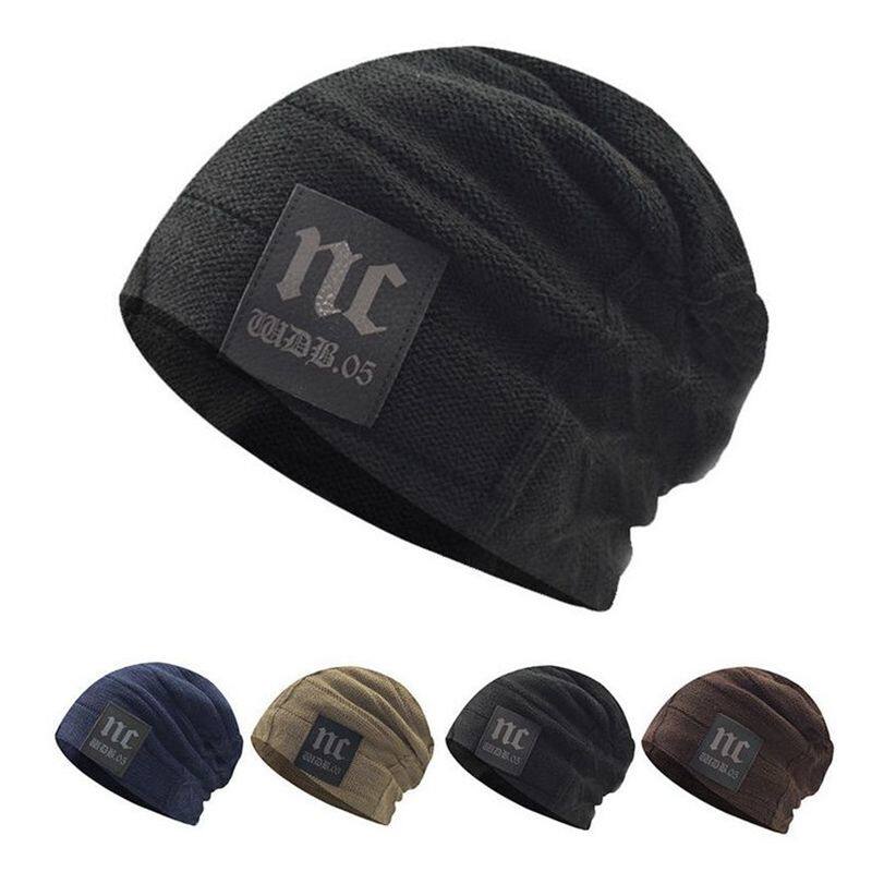 Men's hat outdoor ear protector hat knitted hat woolen hat winter plus fleece warmth plus thick tide pull cap