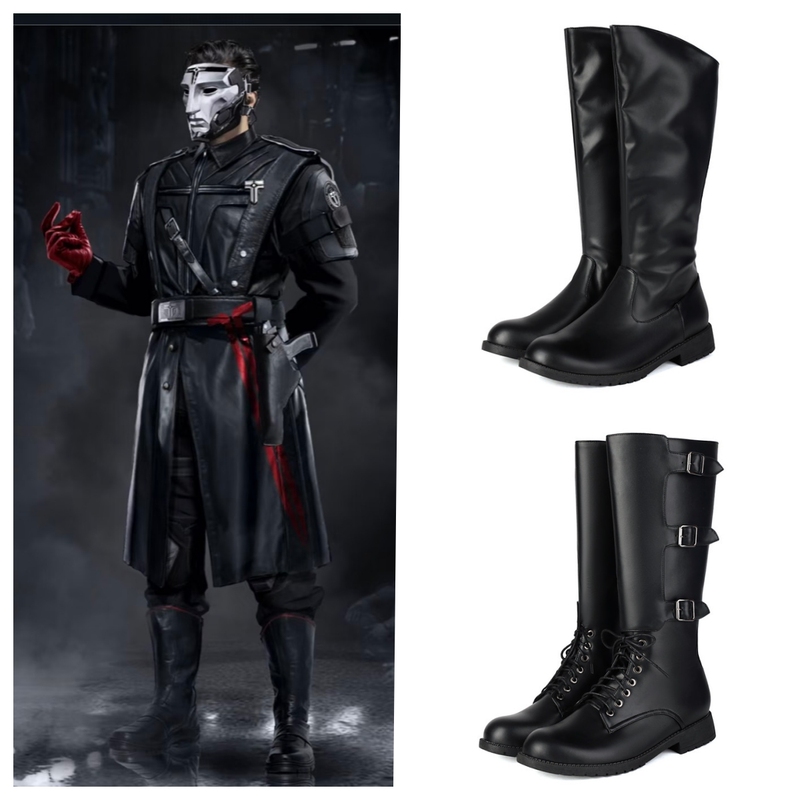 Delta Operation Cosplay Prison Warden Gerhards Cosplay Shoes Boots Men's Delta Prison Warden Cosplay Men's Boots
