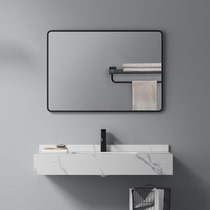Modern simple antibacterial slate integrated wash basin hotel bathroom suspended wash basin wash basin single basin