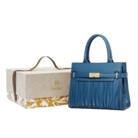 173 полосатый синий с подарочной коробкой для риса шарфа