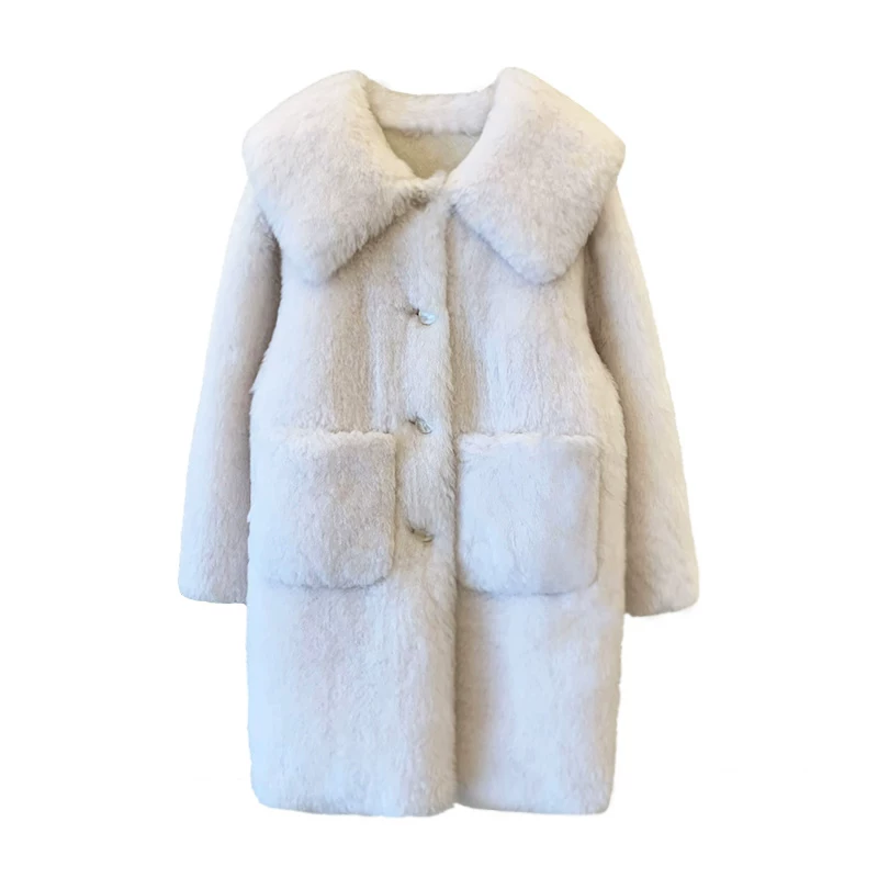 Velvet long winter lightweight jacket, mid-length