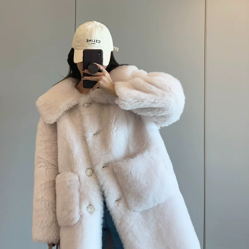 Velvet long winter lightweight jacket, mid-length