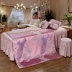 Beauty bedspread denim vẻ đẹp cao cấp thẩm mỹ viện dành riêng jacquard cổ điển giường ngày bìa có thể được tùy chỉnh massage bedspread - Trang bị tấm