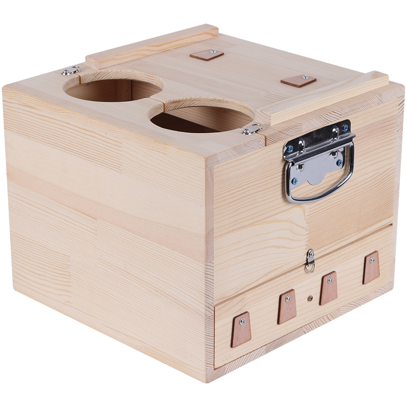 Foot Moxibustion Box Wooden Pedicure Moxibustion Box Reflexus Foot foot Moxibustion Instrument Plantar to Moxibustion Home
