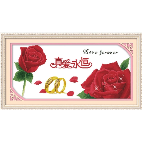 True Love Eternal Cross Emelcodery 2023 New Pare Series Love подходит для пар, висящих в спальне