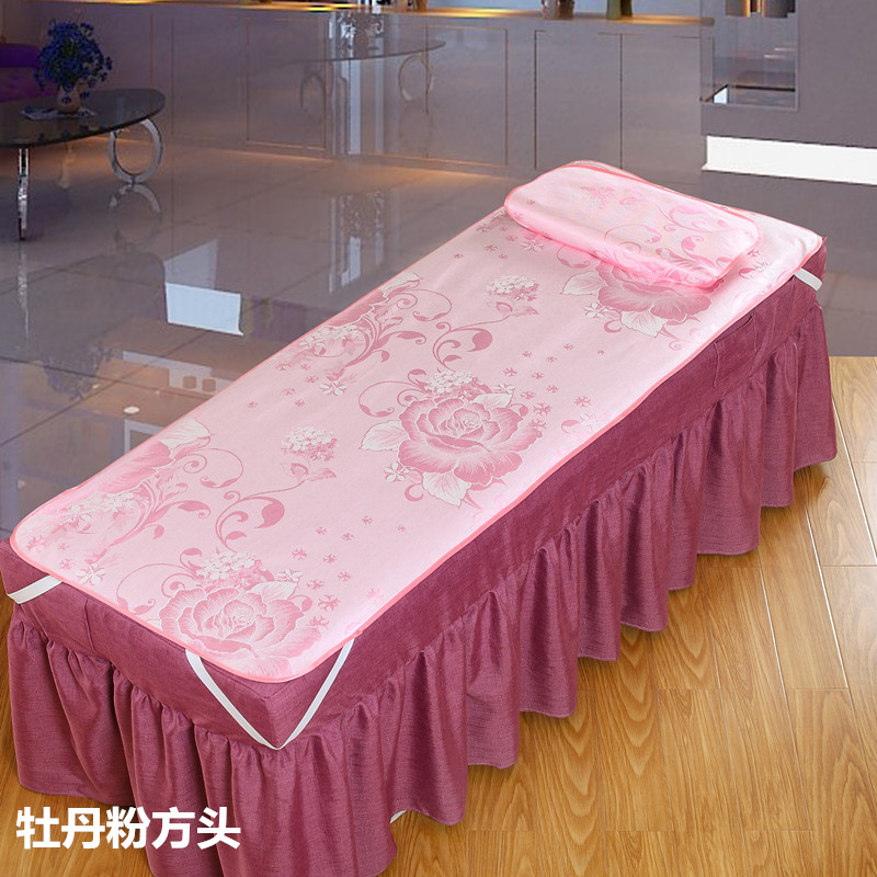 Mùa hè mới vẻ đẹp salon giường vẻ đẹp đặc biệt mat mở lỗ cơ thể massage trị liệu giường băng lụa mây mat