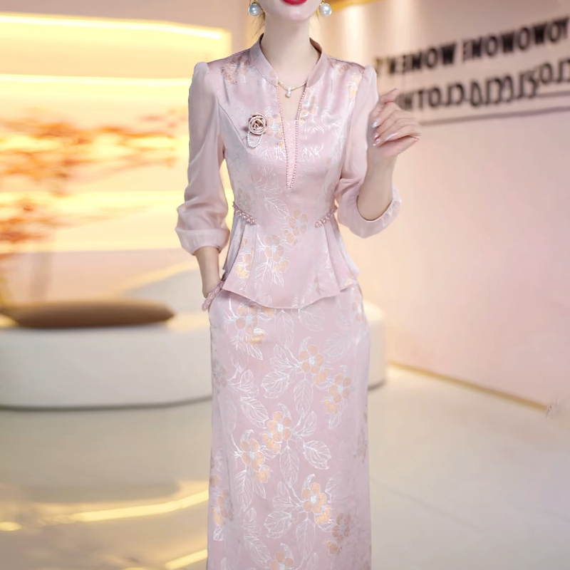 Tweed Style Suit Dress 2026 New Women's Spring and Autumn Popular Style with Chinese Style and High-End Feel Two-Piece Set Tweed Style Suit Dress 2026 New Women's Spring and Autumn Popular Style with Chinese Style and High-End Feel Two-Piece Set