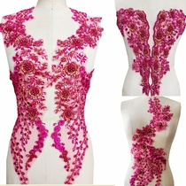 Heavy Engineering Nail Pearl Shiny Pearl Embroidered red net yarn Lace Gold Bright Sheet Accessories Clothing Act Out of Gardrill Deco