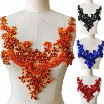 Heavy Engineering Nail Pearl Shiny Pearl Embroidered Multi Color Lace Bright Sheet Accessories Costumes Act Out of Wedding Dresses Dress Collar Decor