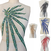 5 Colors Heavy Engineering Nail Beads Hand-sewn Drilling Bright Sheet Bright Diamond Red Gold Blue Green Black Green Clothing Accessories Patch Luxury Trim