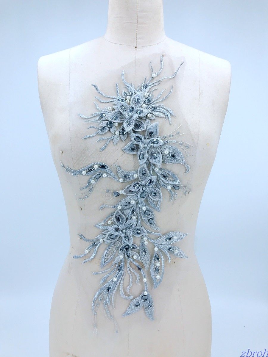 New upscale handmade nail beads embroidery solid lace flowers lace accessories to decorate floral clothing repair programming accessories