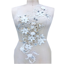 Nail Beading Water Drill Solid Lace Flower Accessories Diy Wedding Dress Making Material Clothing Design Decorative Flake