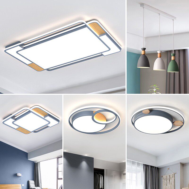 Nordic led round suction light briefing minimalist modern atmosphere Living room Lamp Home 2021 new lamps Full house package-Taobao