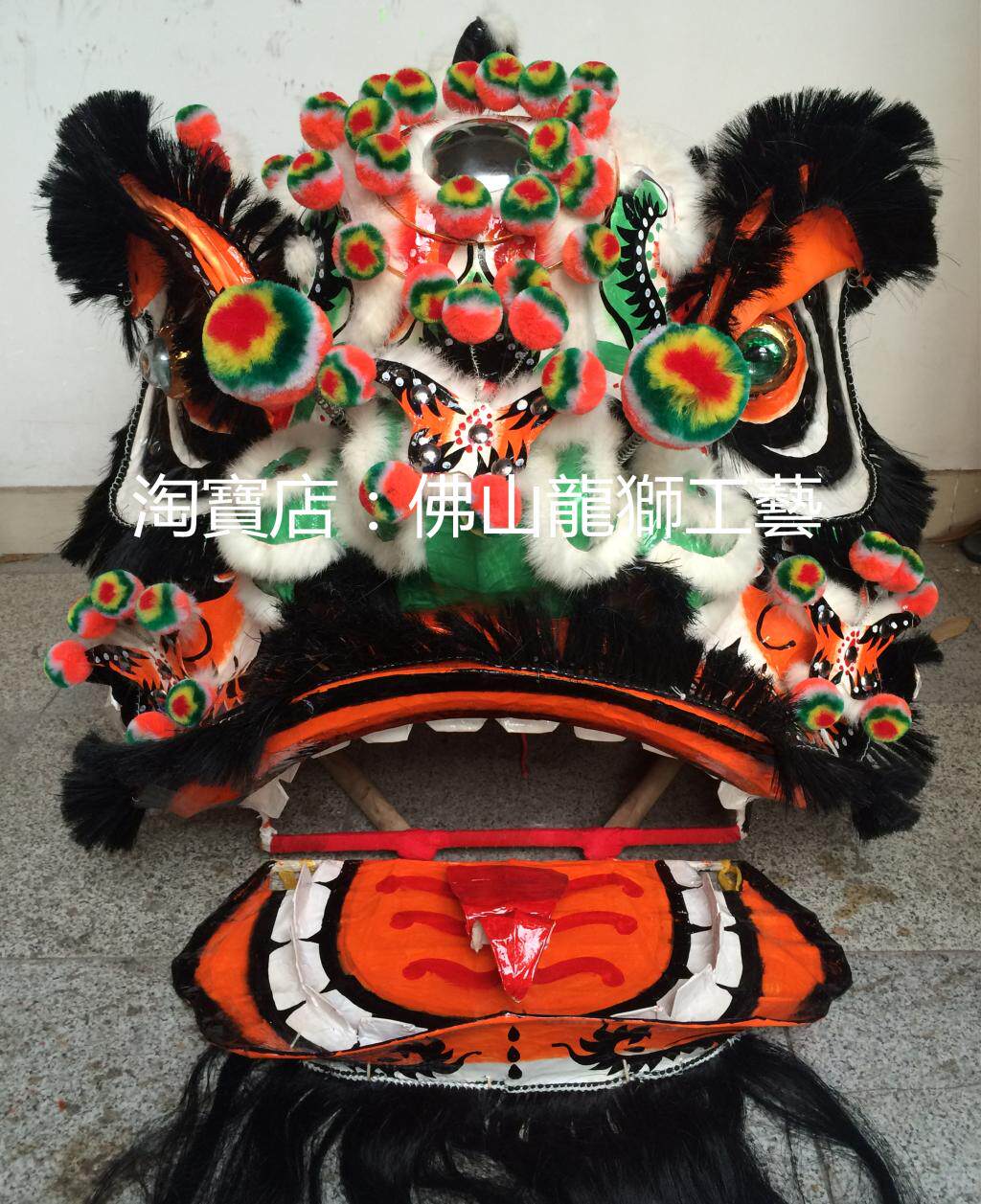Foshan Traditional Double Blush Orange Bottom Traditional Thread Lion Head Set) Traditional Lion Head) Double gills Tooth Quake and Toothbrush Su