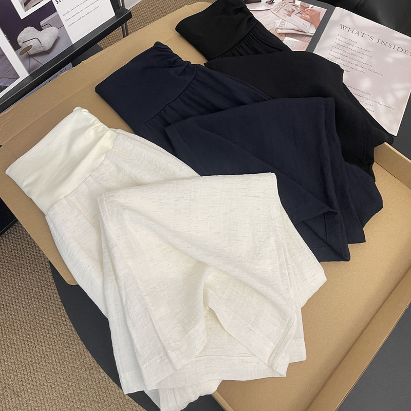 Maternity Pants for Summer 2026, New Breathable Outerwear Style, Loose and Versatile, Slimming Cotton and Linen Belly-Free Walking Pants for Summer