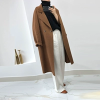 Áo khoác len nữ chống mùa đông 2018 mới qua đầu gối dài phần hai mặt len ​​cashmere áo len rộng áo khoác nhẹ nữ