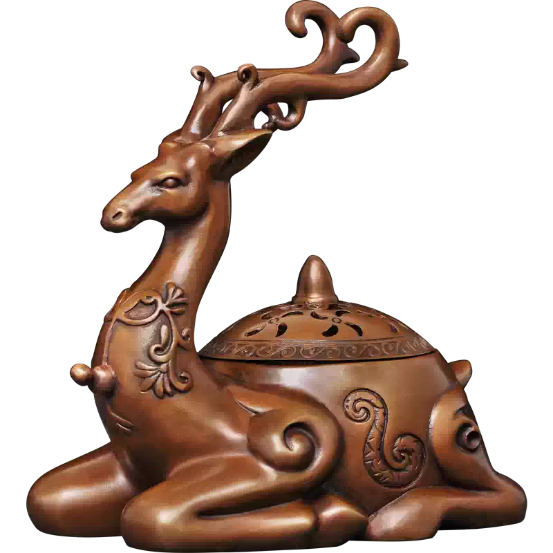 全铜双耳三足香炉佛堂落地大香炉高脚佛心香薰炉净艺坊家居香薰