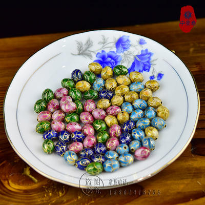 1970s foreign trade cloisonne vintage oval-shaped beads, irregular-shaped jujube-shaped loose beads, bracelets, necklaces, and spacer bead accessories
