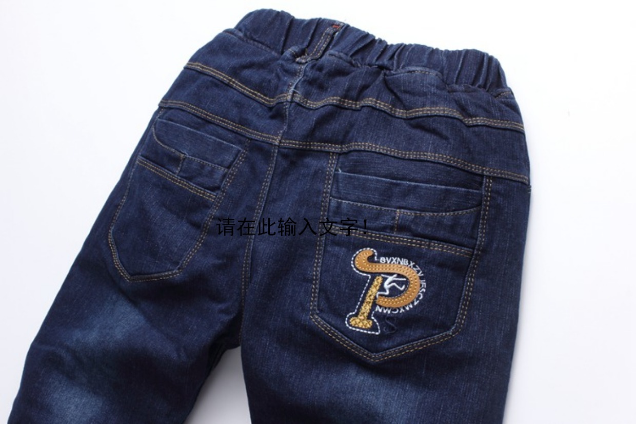 10 mùa đông trẻ em cộng với quần nhung bé trai quần jean dày 6-7-8-9 tuổi quần áo sành điệu cho be gái