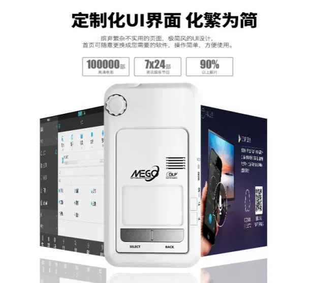 Máy chiếu MEGO Meigao G3 MAX Phiên bản Android lõi tứ tuyệt vời của máy chiếu micro G3 gia đình WIFI - Máy chiếu