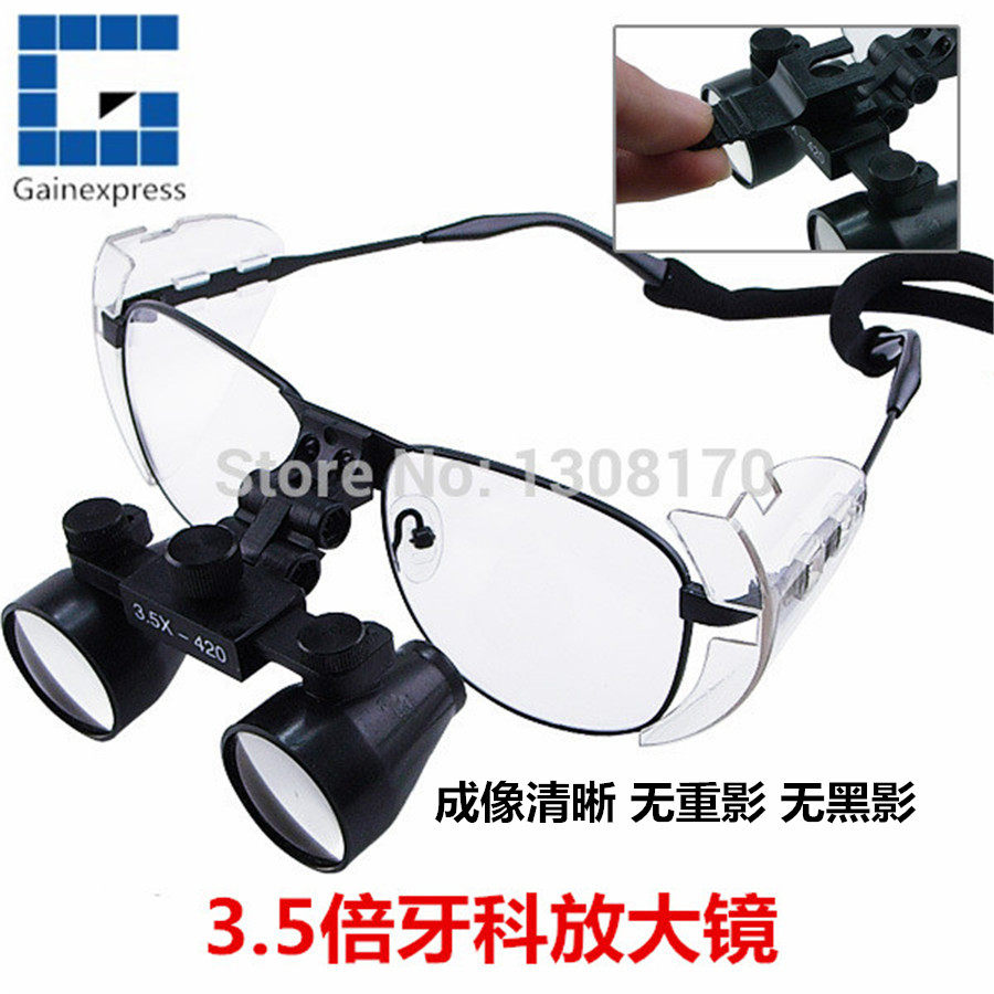  Oral Dental Galileo Type 3 5 Times Magnifier Glasses Type Surgery Wearing Microscope Titanium Frame