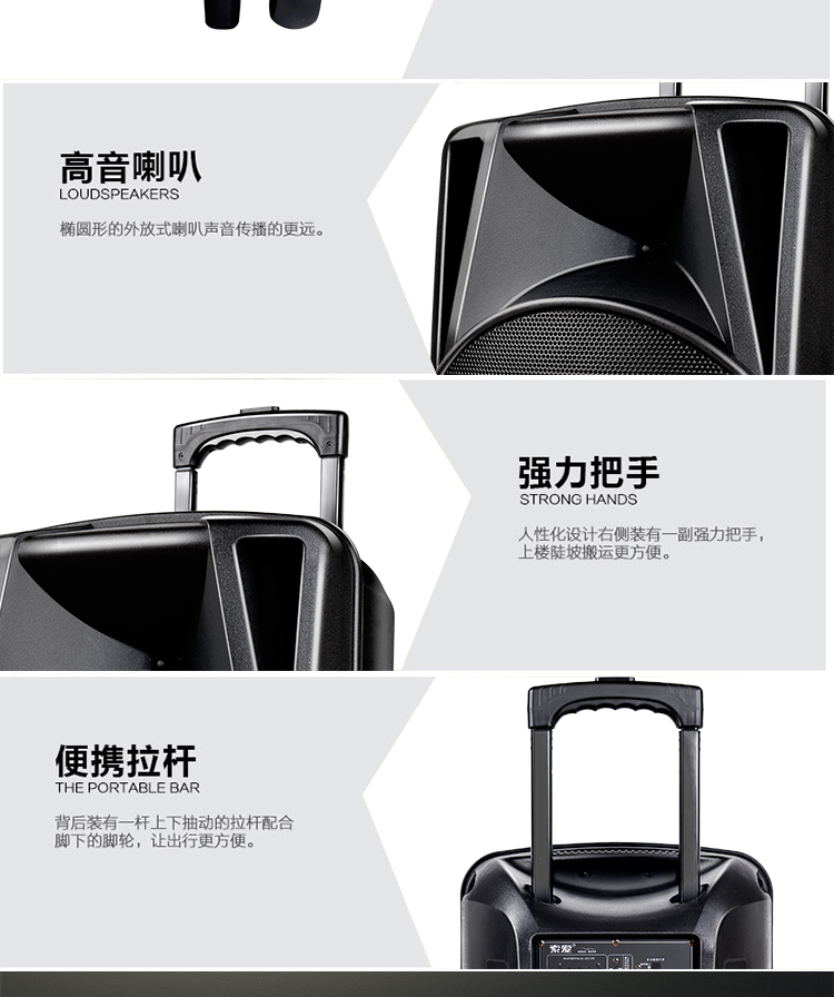 wifi xuyên tường Sony Ericsson Square dance loa ngoài trời không dây Bluetooth di động xe đẩy loa karaoke 15 inch với micro không dây công suất cao siêu lớn máy nghe nhạc gia đình nhảy múa ngoài trời - Trình phát TV thông minh bộ phát wifi 4g xiaomi