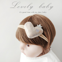 Korean baby hair band cute heart-shaped princess headdress super cute baby hundred natural day photo hair accessories golden girl