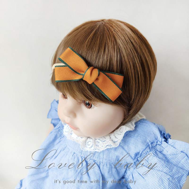 Korean version of baby hair with bow tie baby's head adorned with cute princess birthday hair and baby Hate hair adorned baby girl