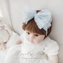 Summer baby hair band cute big bow baby headdress birthday dress floral headdress super cute princess hair accessories