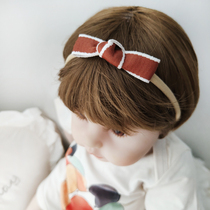 Korean version of ins cute baby hair band Small bow Baby Full Moon headdress baby birthday photo tide