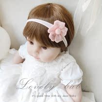 Pink baby floral headdress hair band summer girl baby headwear cute princess birthday newborn Hanfu hair accessories