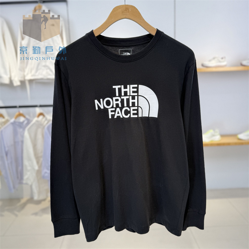 25 Spring/Summer New the North Face Long Sleeve T-Shirt for Men and Women, Outdoor Breathable Crew Neck Base Layer Shirt | 8D7R