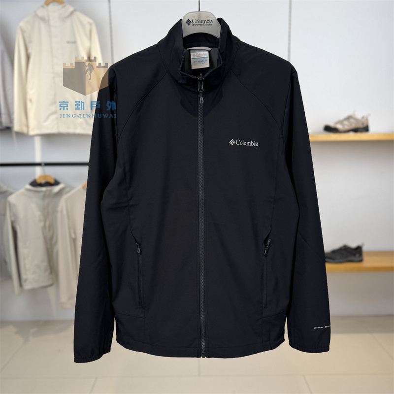 26 Spring/Summer New Columbia Softshell Jacket for Men Outdoor Water-Repellent Sun Protection Stand Collar Jacket Pe4933