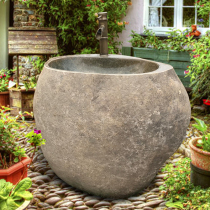  Stone column basin One-piece sink pool Floor-to-ceiling courtyard sink One-piece outdoor stone wash basin