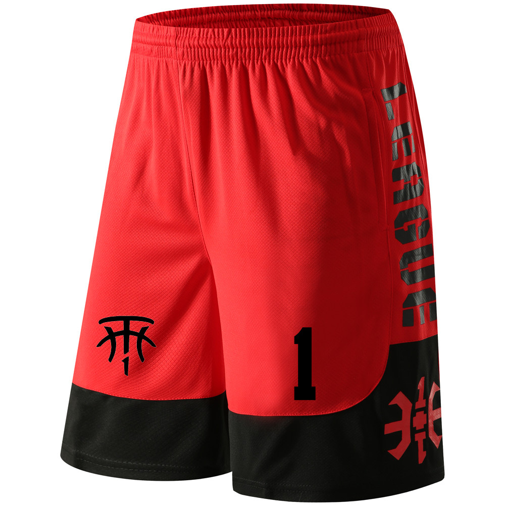 Summer Cosby Maddy James Curry basketball suit sports running and fitness men's shorts customized red