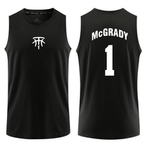 McGrady No. 1 basketball sports vest waistcoat shoulder loose sleeveless T-shirt Mens Fitness Vest custom printing