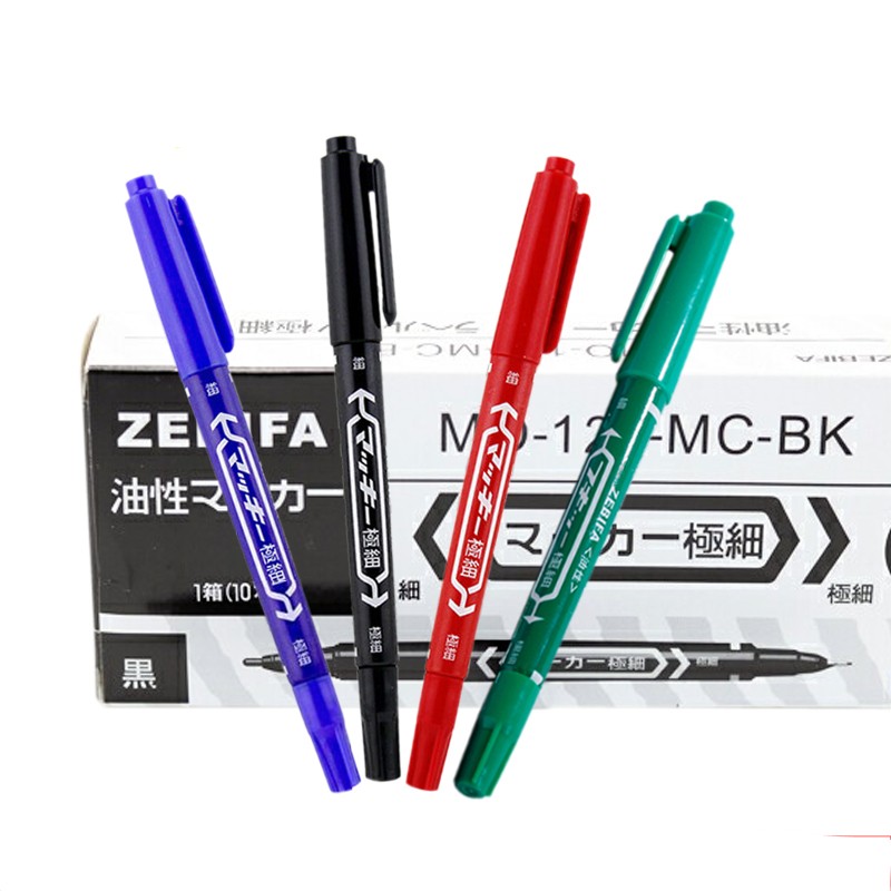 ZEBIFA 120 small double - head marker pen oil - based pen - delivery pen - hair pen can't wipe out the pen