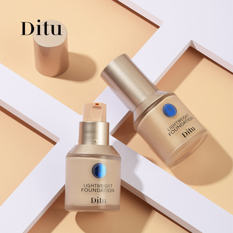 Little blue shield liquid foundation female long-lasting oil control concealer moisturizing brightening dry skin mixed oil bb nude makeup moisturizing student par