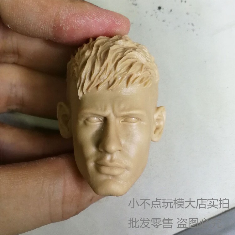 1 6 Neymar white die head sculpted Latin America handsome men's soccer star