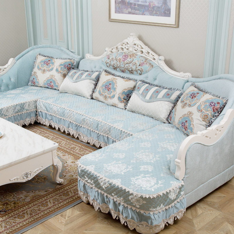 European-style sofa cover four seasons universal imperial concubine U-shaped all-inclusive universal cover non-slip L-type simple European full cover cushion custom