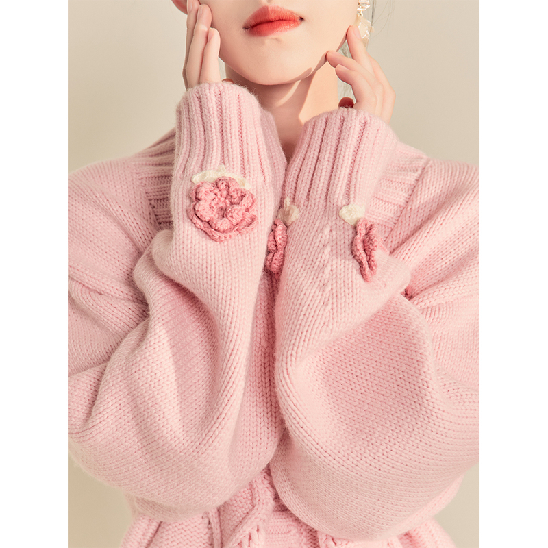 Flowing Era/Pink Sweater Jacket for Women, Autumn and Winter, High-End, Super Pretty, Chanel-Style Cardigan, Chic Top Flowing Era/Pink Sweater Jacket for Women, Autumn and Winter, High-End, Super Pretty, Chanel-Style Cardigan, Chic Top