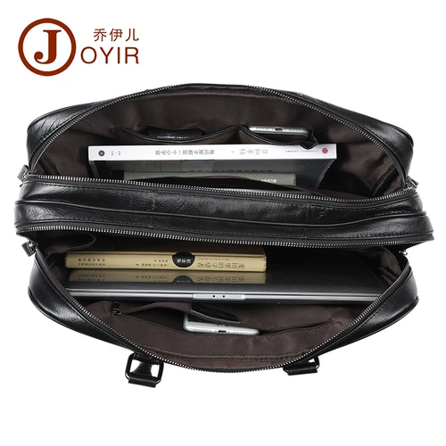 Вместительная и большая сумка на одно плечо, кожаный ноутбук, бизнес-версия, из натуральной кожи, 15.6 дюймов