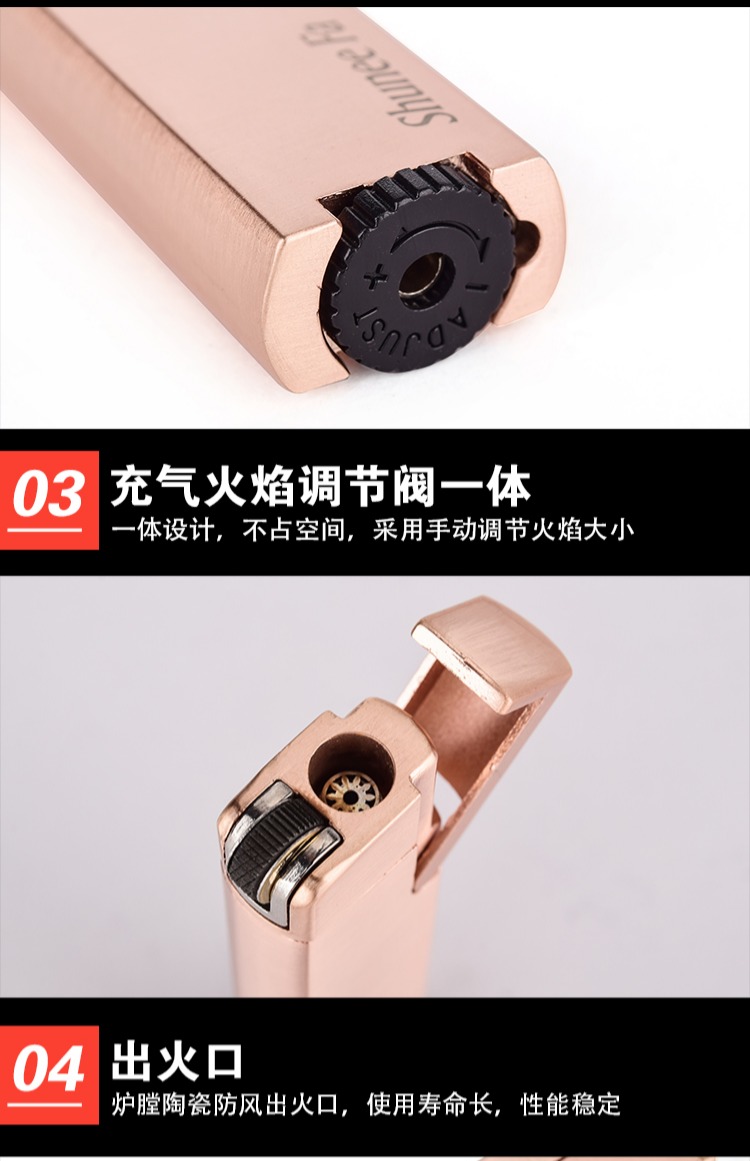 Siêu mỏng cá tính sáng tạo kim loại đá lửa bánh xe xì gà bơm hơi nhẹ chữ để gửi bạn trai bật lửa đẹp giá rẻ