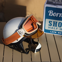 bornfree helmet day style retro half armor decorated locomotive Shorty Harley 60s Men and women Summer lads